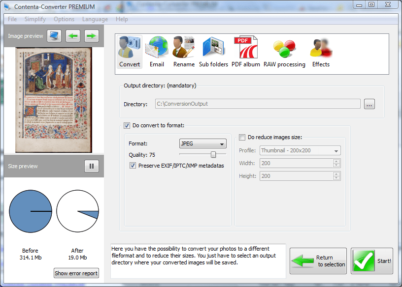 Contenta Converter BASIC screenshot Contenta Converter BASIC screenshot