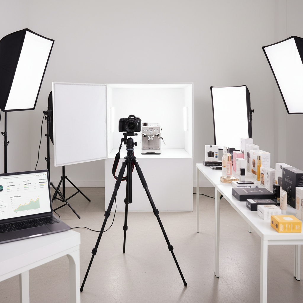 Professional e-commerce product photography setup