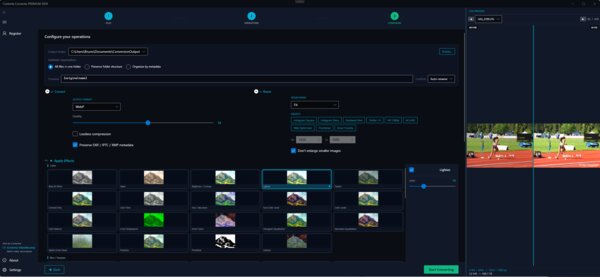 Contenta Converter — configuration and effects